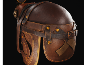 Steampunk Helmet 3D मॉडल