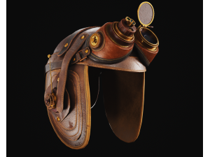 Steampunk Helmet 3D मॉडल