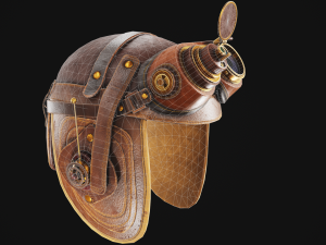 Steampunk Helmet 3D मॉडल