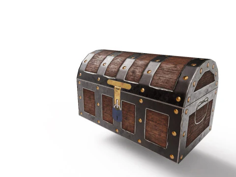 Low-poly Chest 3D Model