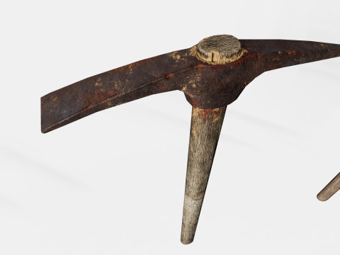 Mining Tools set Pickaxes Shovels Pack Modelo 3D