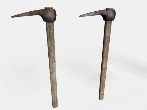 Mining Tools set Pickaxes Shovels Pack Modelo 3D