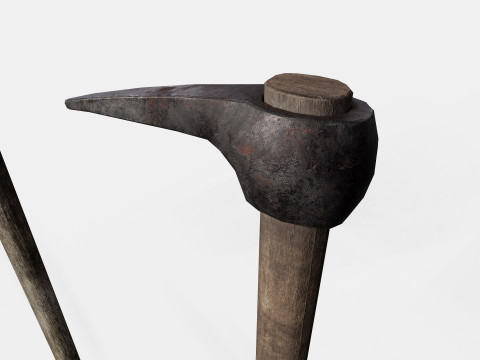 Mining Tools set Pickaxes Shovels Pack Modelo 3D