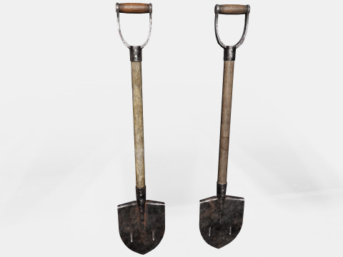 Mining Tools set Pickaxes Shovels Pack Modelo 3D