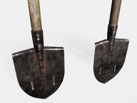 Mining Tools set Pickaxes Shovels Pack Modelo 3D