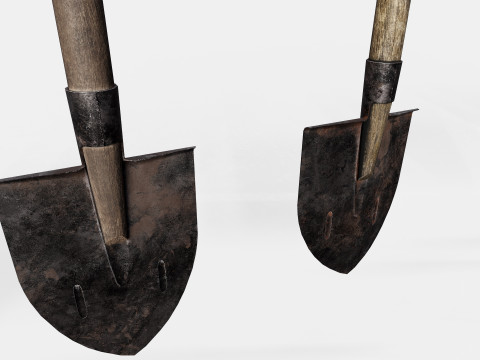 Mining Tools set Pickaxes Shovels Pack Modelo 3D