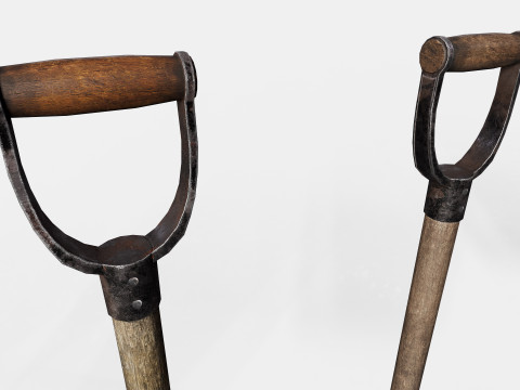 Mining Tools set Pickaxes Shovels Pack Modelo 3D