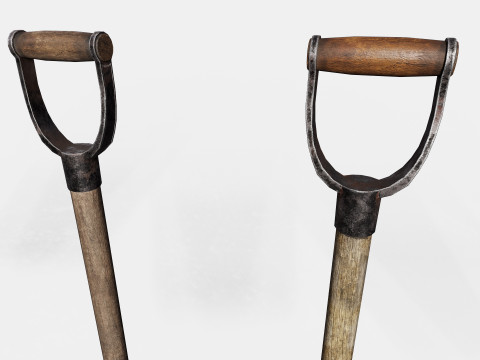 Mining Tools set Pickaxes Shovels Pack Modelo 3D