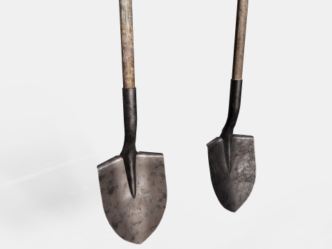 Mining Tools set Pickaxes Shovels Pack Modelo 3D