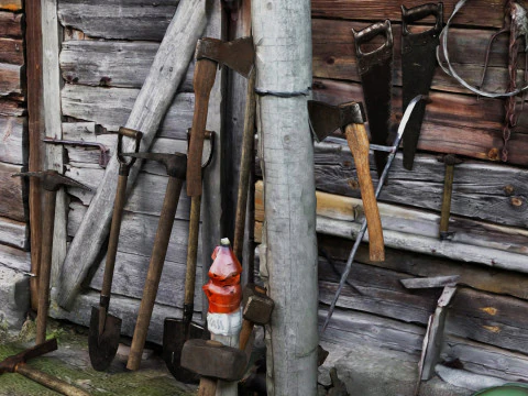 Old Tools Pack set Game-Ready PBR Models 3D Model