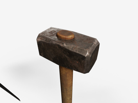 Old Tools Pack set Game-Ready PBR Models 3D Модель