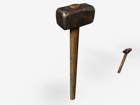 Old Tools Pack set Game-Ready PBR Models 3D Модель