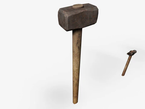 Old Tools Pack set Game-Ready PBR Models 3D Model