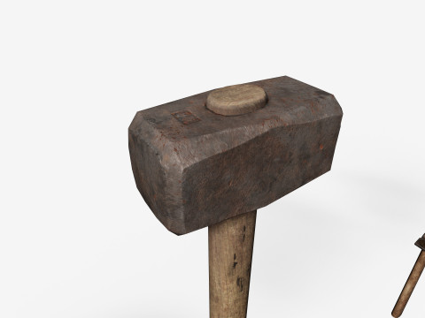 Old Tools Pack set Game-Ready PBR Models 3D Модель