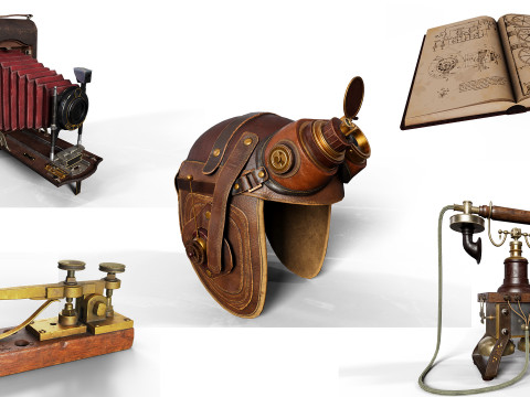 Steampunk set pack 3Dモデル