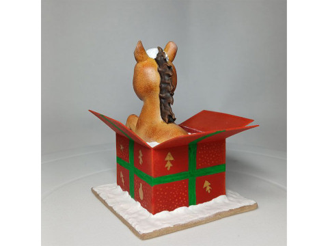 Horse in the gift box Modello 3D