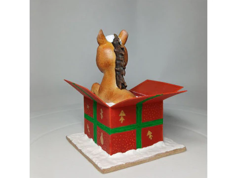 Horse in the gift box 3D print 3D Model