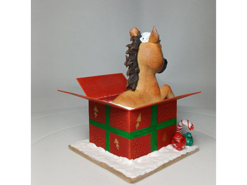 Horse in the gift box Modello 3D