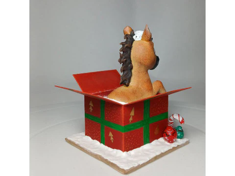 Horse in the gift box 3D print 3D Model