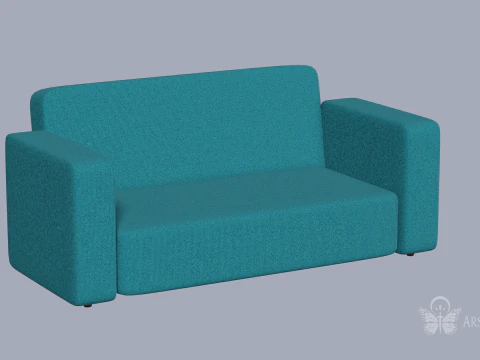 Sof&aacute; sencillo Modelo 3D