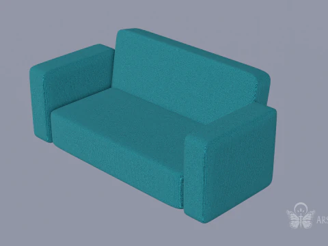 Sof&aacute; sencillo Modelo 3D