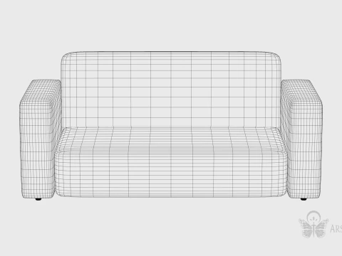 Sof&aacute; sencillo Modelo 3D