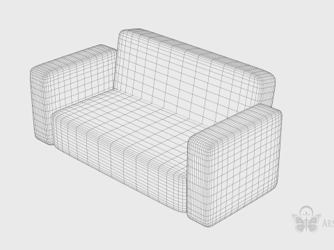 Sof&aacute; sencillo Modelo 3D