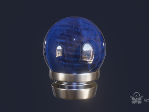 Blue Crystal Ball 3D Model