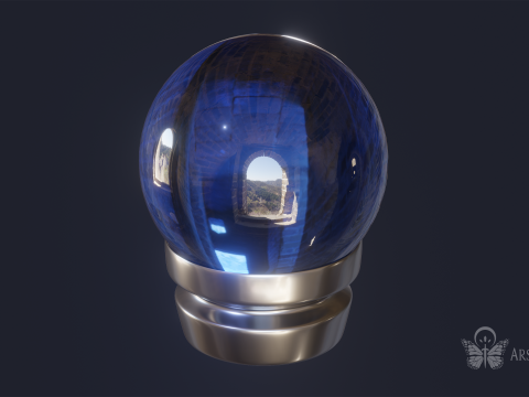 Blue Crystal Ball 3D Model