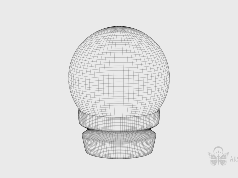 Blue Crystal Ball 3D Model