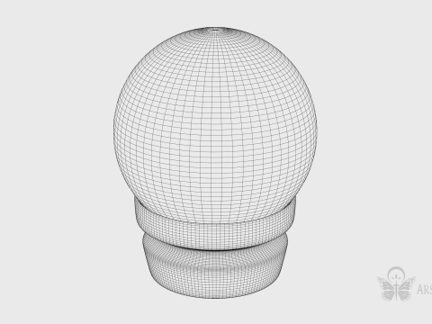 Blue Crystal Ball 3D Model