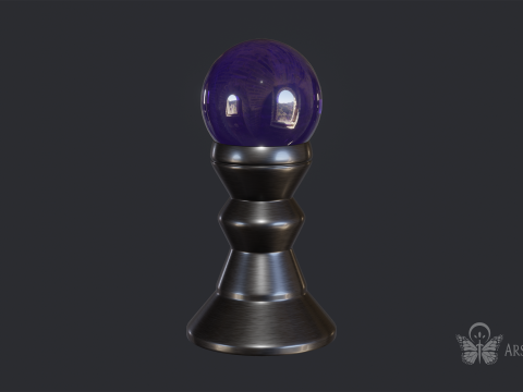 Blue Crystal Ball 3D Model