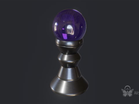 Blue Crystal Ball 3D Model
