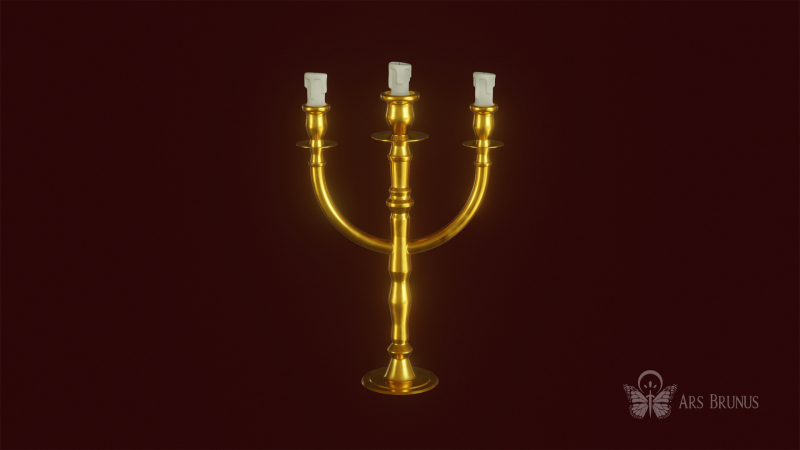 Candelabra 3D Model .c4d .max .obj .3ds .fbx .stl .blend 