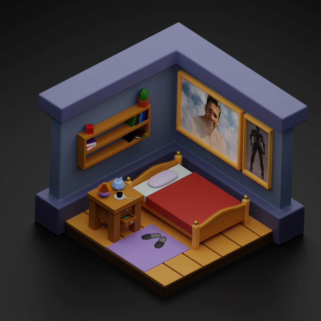The dream room 3D Model .c4d .max .obj .3ds .fbx .stl .blend 