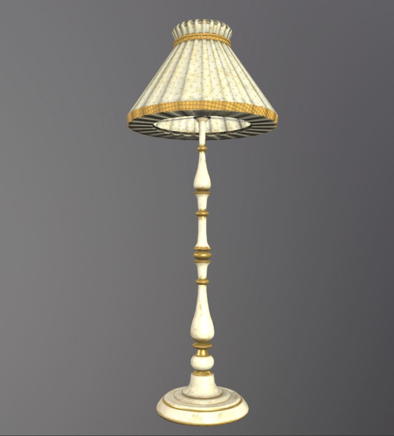 Floor lamp 3D Модель .c4d .max .obj .3ds .fbx .stl .blend 