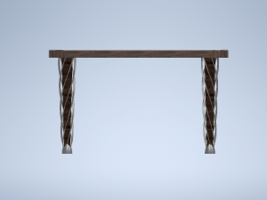 Table With Detailed Legs 3D Model
