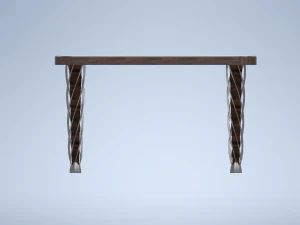 Table With Detailed Legs 3D Model