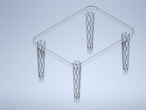 Table With Detailed Legs 3D Model