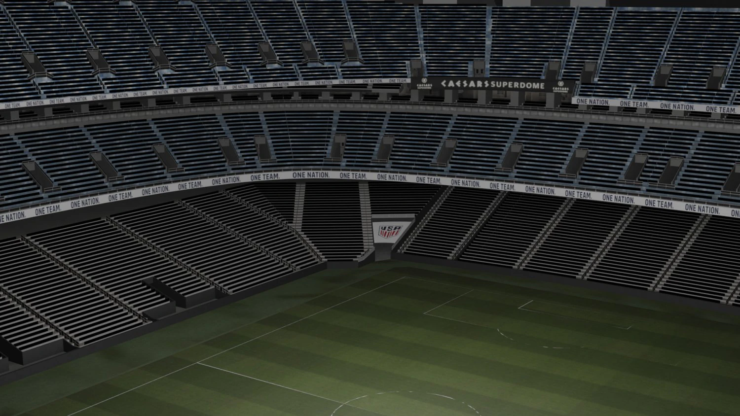 Ceasars Superdome 3D Model .c4d .max .obj .3ds .fbx .stl .blend 