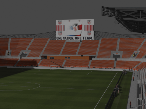 Houston Dynamo Stadium 3D मॉडल
