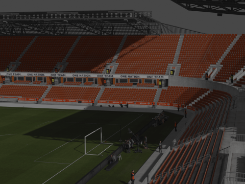 Houston Dynamo Stadium 3D मॉडल