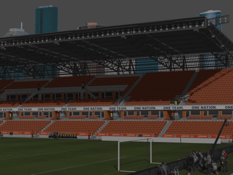 Houston Dynamo Stadium 3D मॉडल