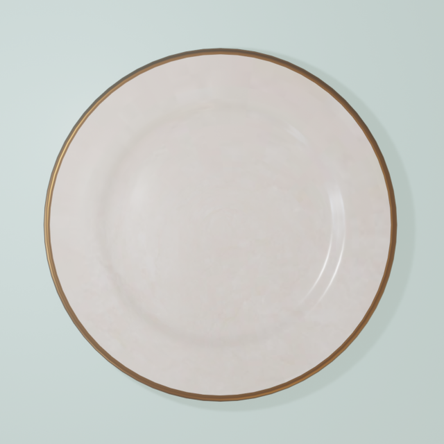 Round Dinner Plate 3D-printmodel .c4d .max .obj .3ds .fbx .stl .blend 