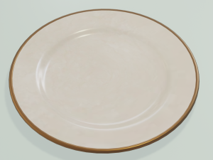 Round Dinner Plate 3D-printmodel
