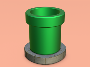 Warp Pipe 3D मॉडल