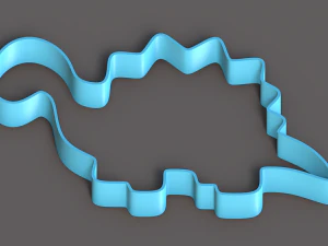 Set Of 7 Dinosaur Cookie Cutters 3D Model
