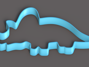 Set Of 7 Dinosaur Cookie Cutters 3D Model