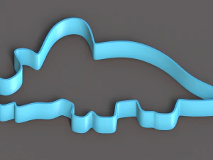 Set Of 7 Dinosaur Cookie Cutters 3D Model