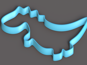 Set Of 7 Dinosaur Cookie Cutters 3D Model